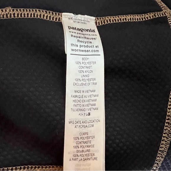 Patagonia Womens Classic Retro-X Fleece Vest Nest Brown/Pitch Blue/Magenta Small - Picture 7 of 7